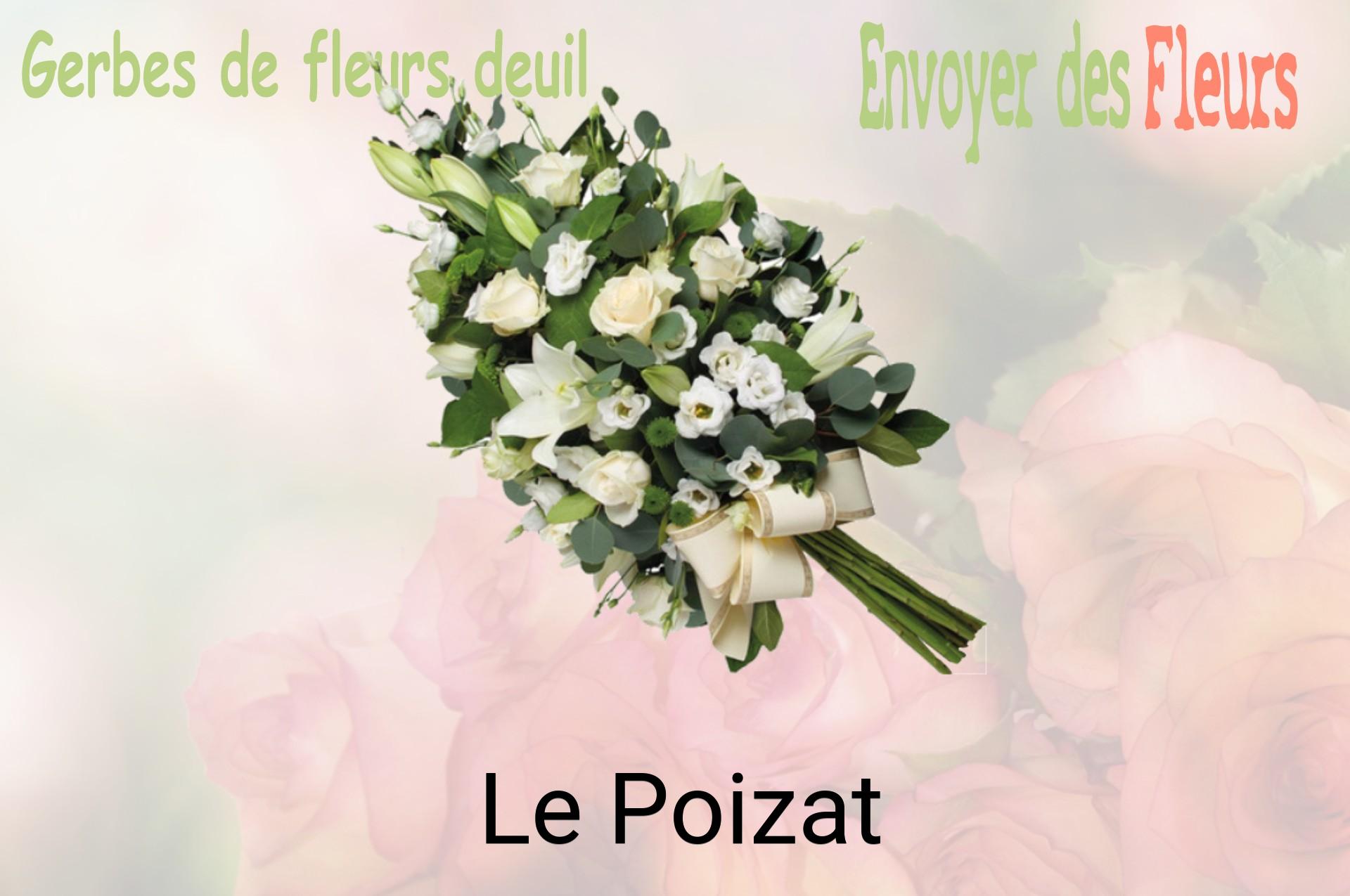 Gerbe de fleurs de deuil livrée à Le Poizat